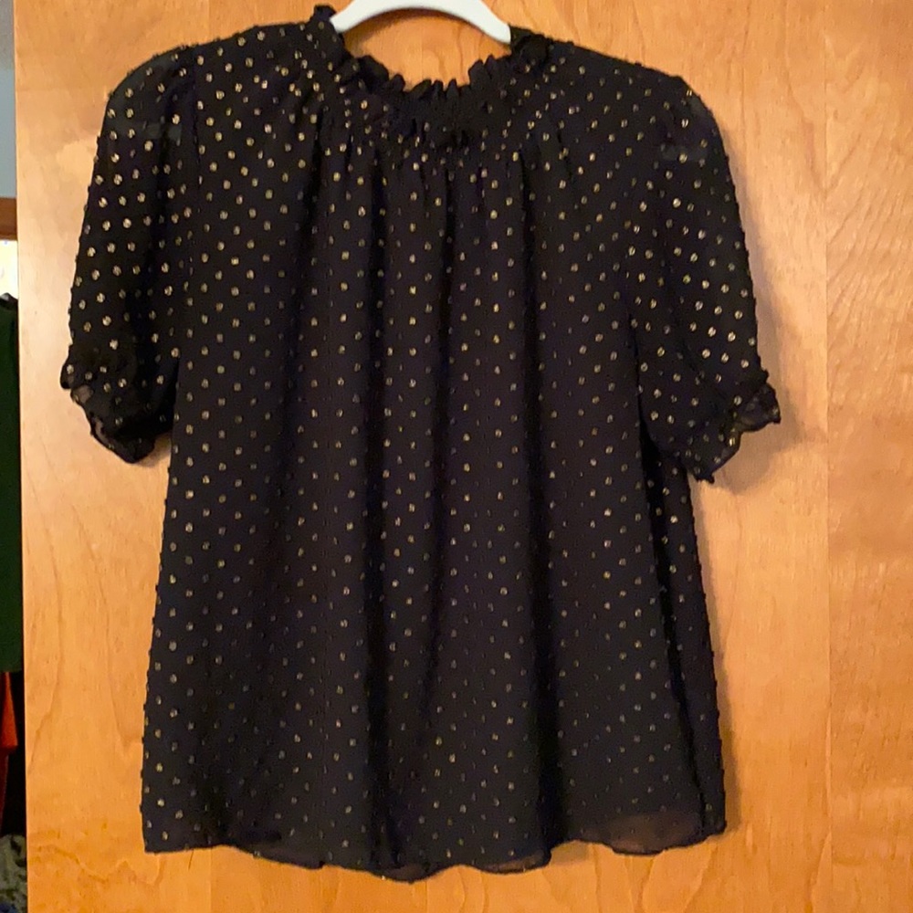 J.Crew metallic dot top Size L
